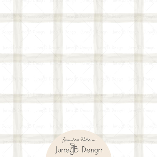 Plaid pattern with a white background and 'JuneyB Design' branding.