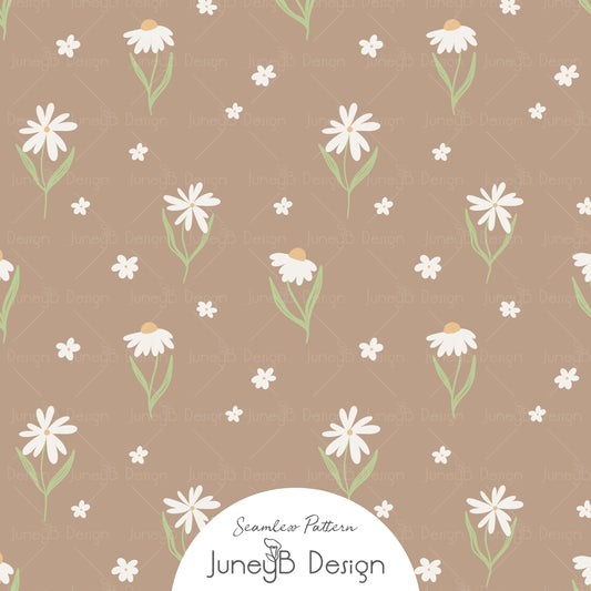 Count Sheep - Daisies - Taupe