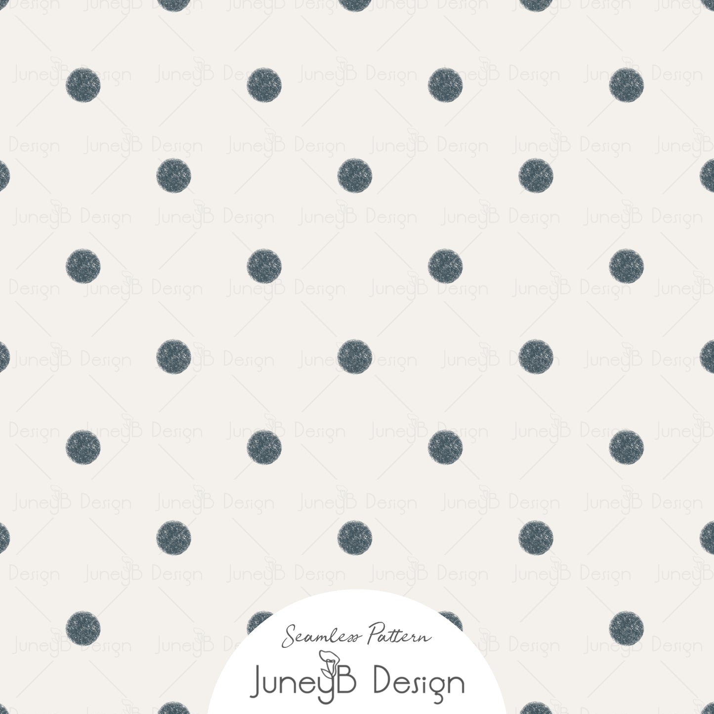 Count Sheep - Polka Dots - Navy Blue