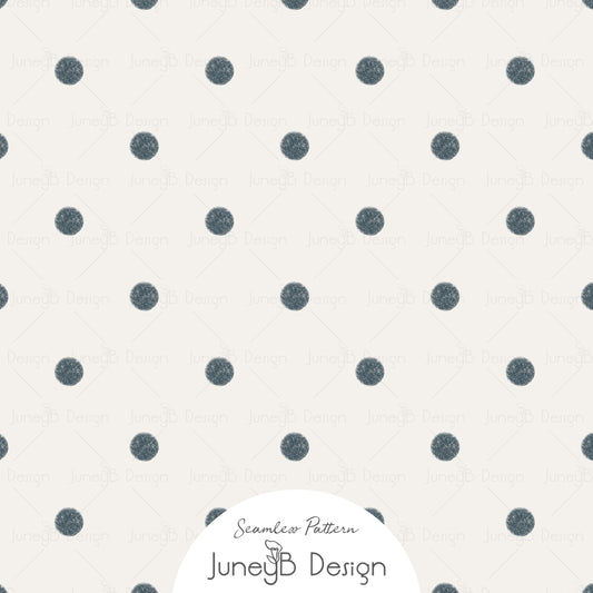 Count Sheep - Polka Dots - Navy Blue