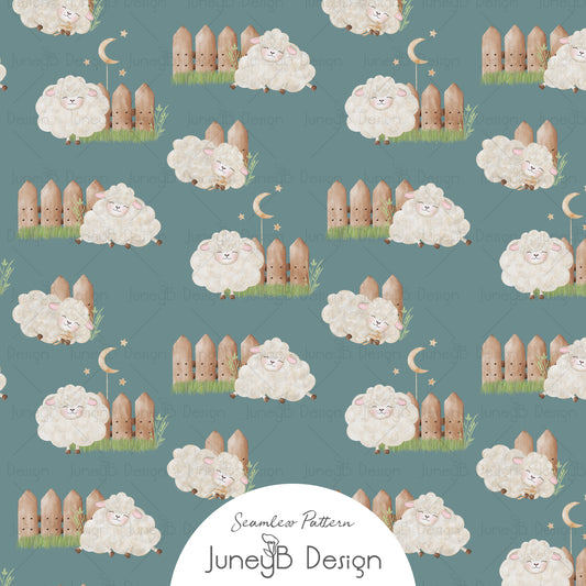 Count Sheep - Sheep - Teal