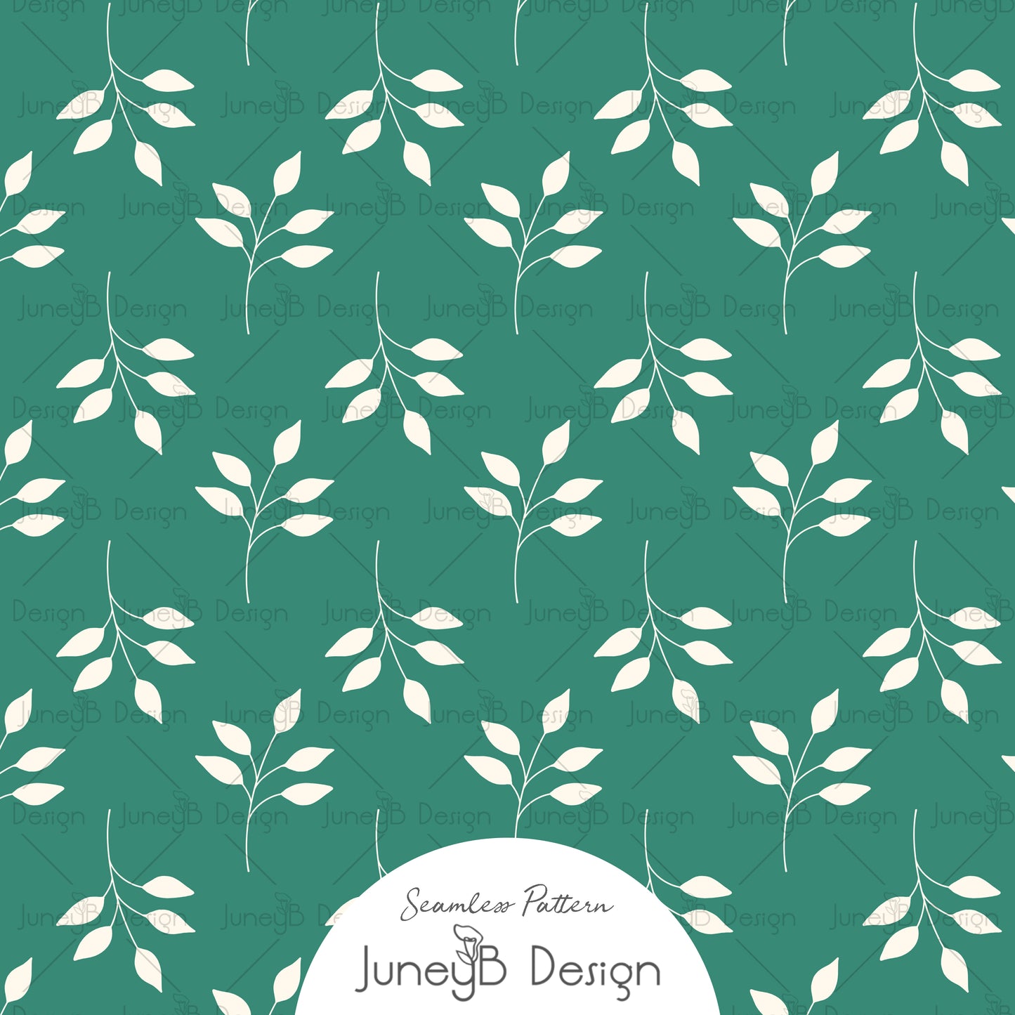 Feeling Foxy - Leaves - Teal