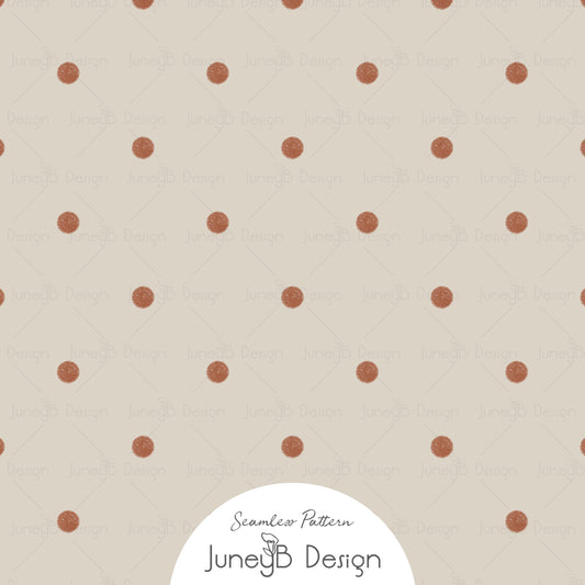 Ghostly Florals - Dot - Rust on Stone