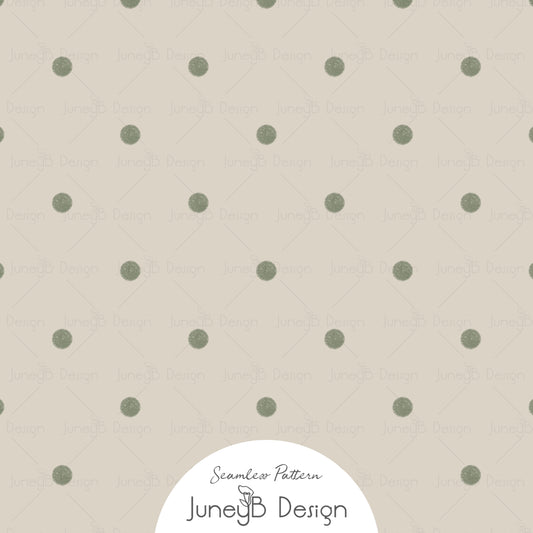 Ghostly Florals - Dot - Sage on Stone