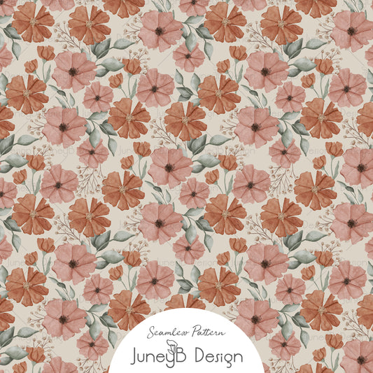 Ghostly Florals - Large Floral - Stone