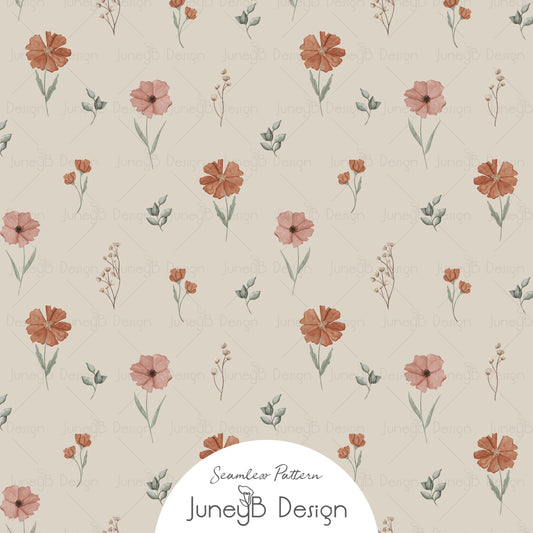 Ghostly Florals - Small Florals - Stone