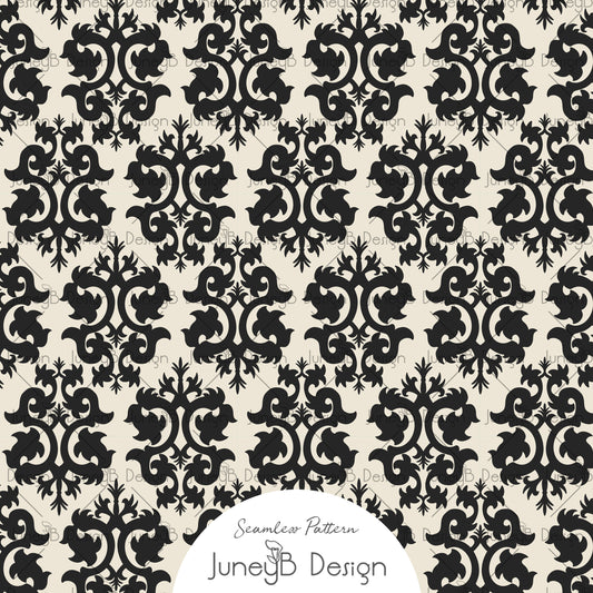 Happy Haunting - Damask - Cream