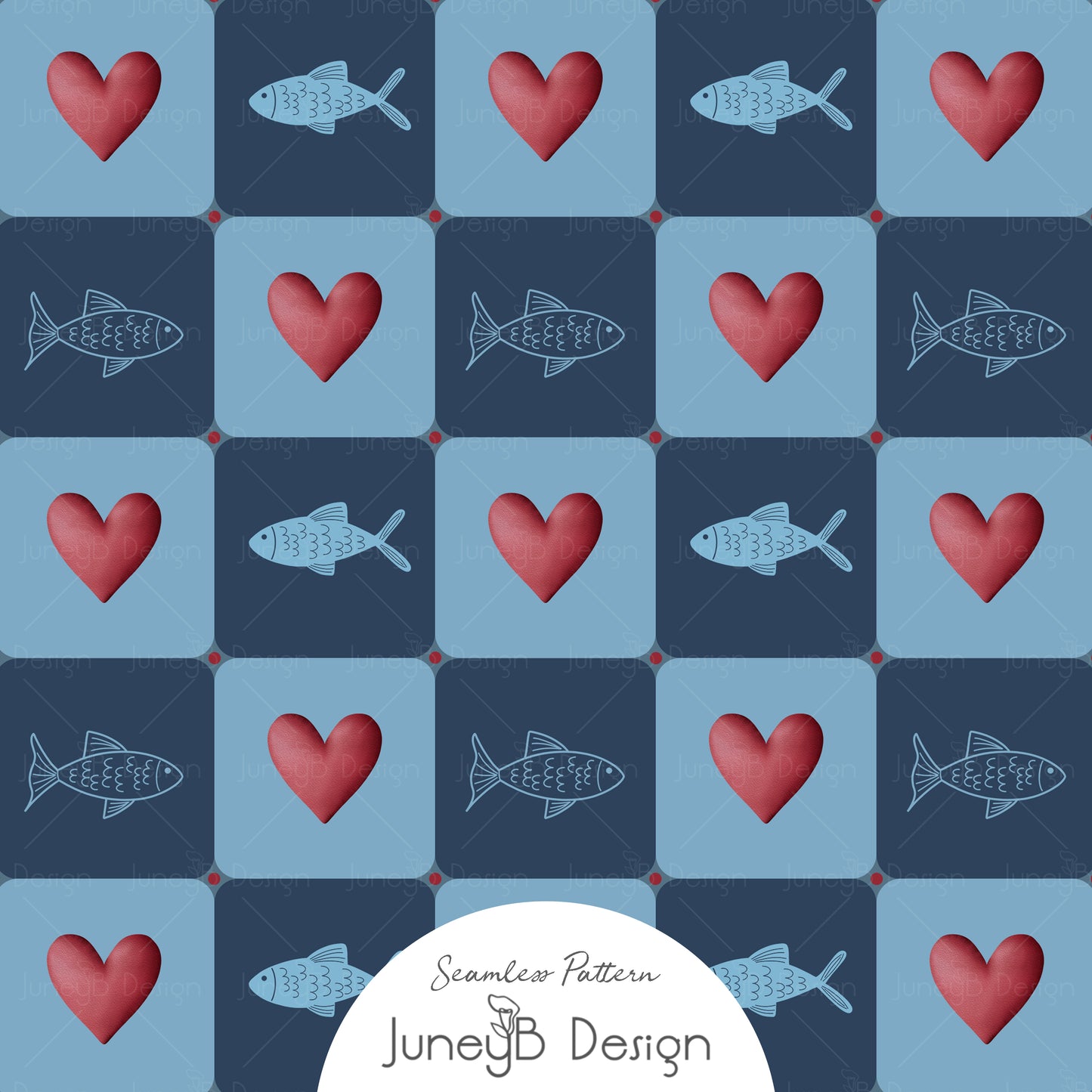 I Otter Love You - Checkered - Blue