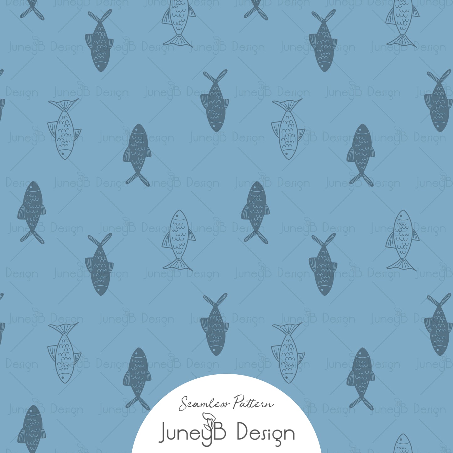 I Otter Love You - Fish - Light Blue & Slate Blue