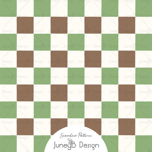 Little Sprout - Checkered Green & Brown