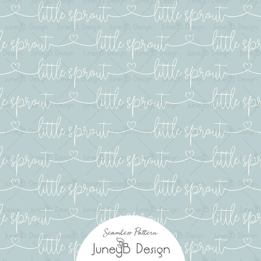 Little Sprout - Words Blue