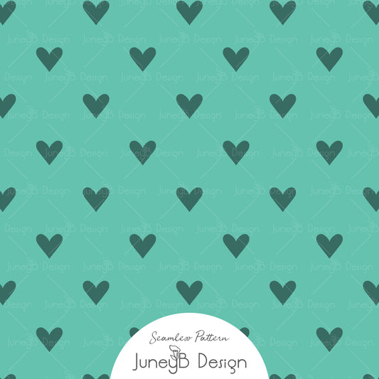 Monster Love - Hearts - Teal