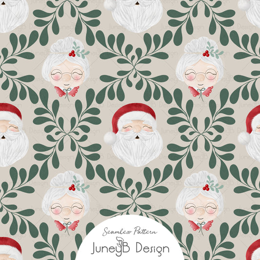 Mr & Mrs Claus - Lattice - Beige