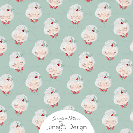 Mr & Mrs Claus - Mrs Claus Face - Mint
