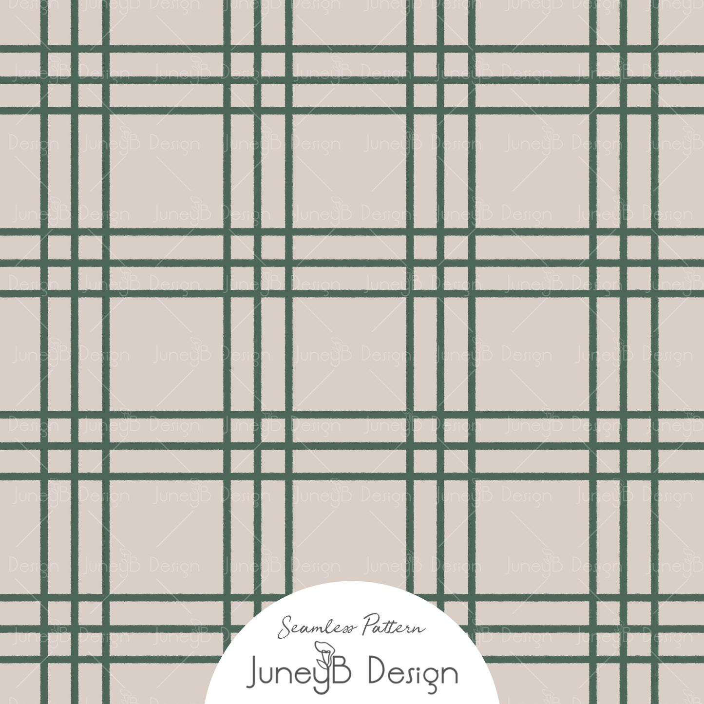 Mr & Mrs Claus - Plaid - Beige & Green