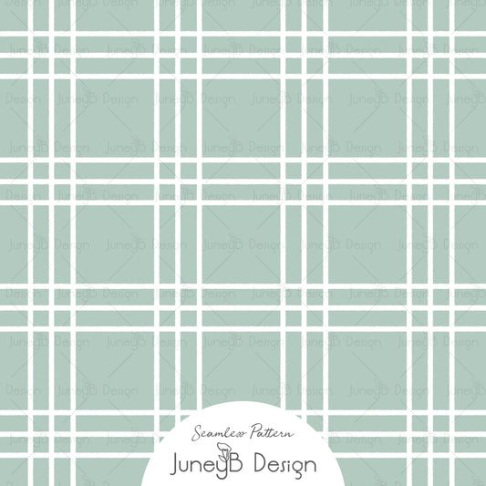 Mr & Mrs Claus - Plaid - Mint & White