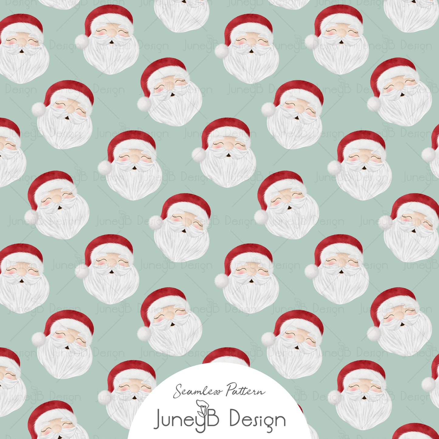 Mr & Mrs Claus - Santa Faces - Mint