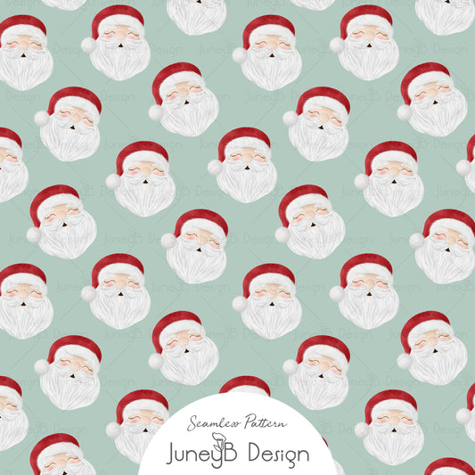 Mr & Mrs Claus - Santa Faces - Mint