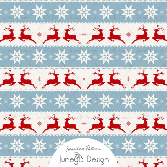 Nordic Christmas - Fair Isle - Blue