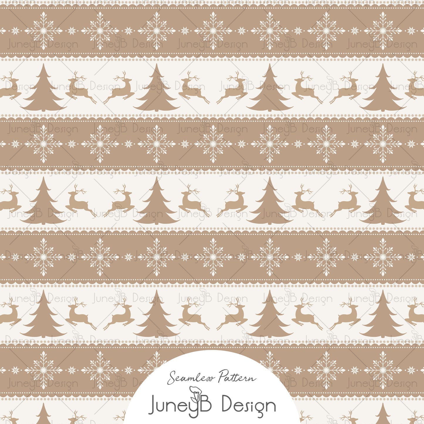 Nordic Christmas - Fair Isle - Tan