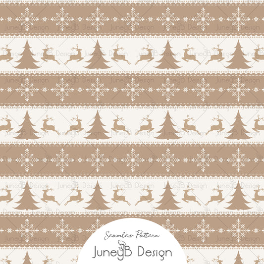 Nordic Christmas - Fair Isle - Tan