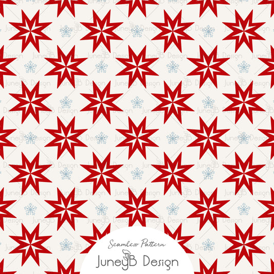 Nordic Christmas - Nordic Star - Red & Blue