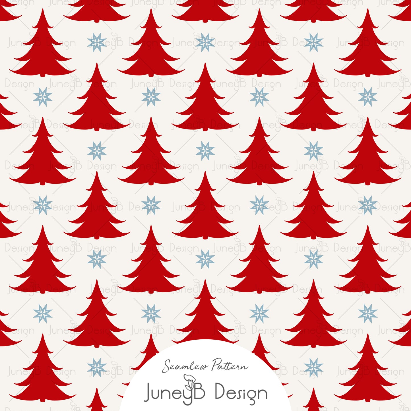 Nordic Christmas - Trees - Red
