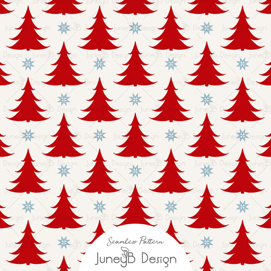 Nordic Christmas - Trees - Red