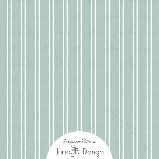 Pastel Florals - Stripes - Seaglass
