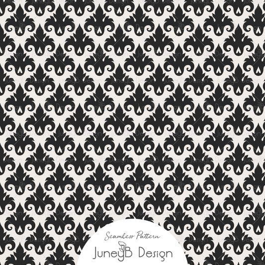 Pretty In Paris - Damask - Black & Cream
