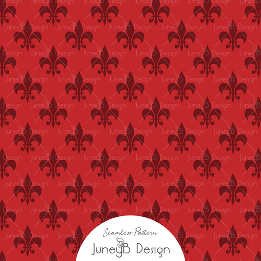 Pretty In Paris - Fleur de Lis - Red