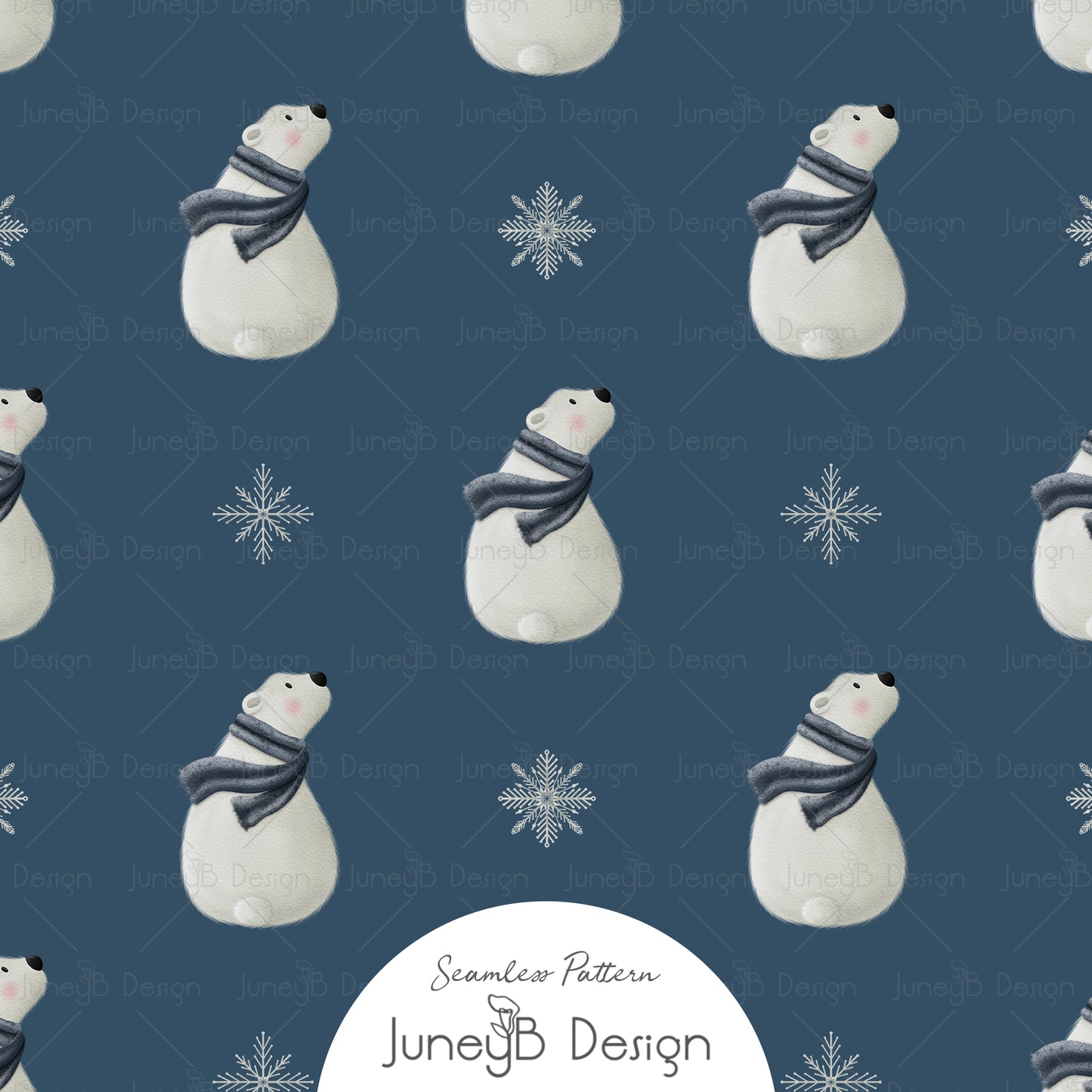 Snowy Friends - Bear & Snowflakes