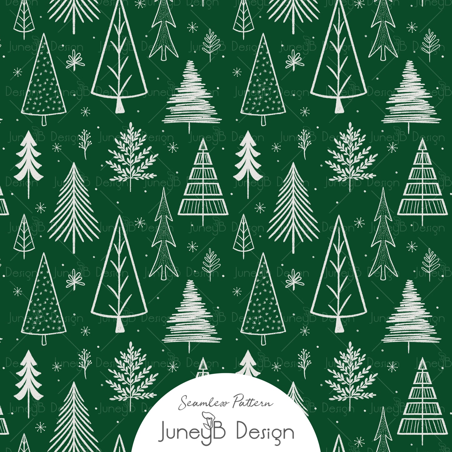 Snowy Friends - Trees - Green