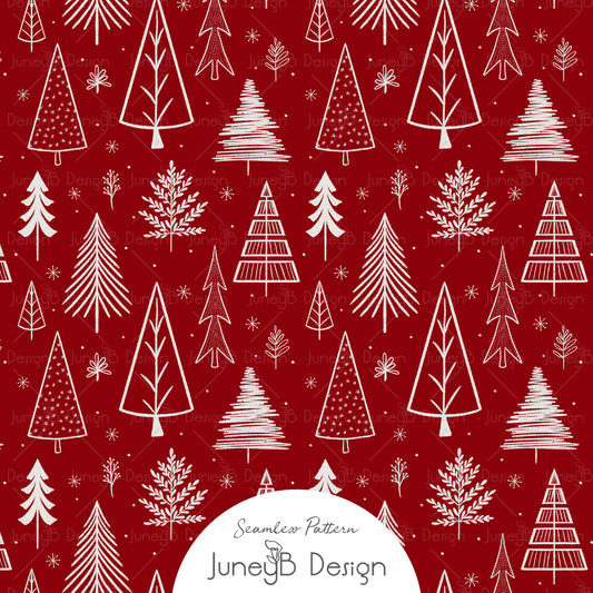 Snowy Friends - Trees - Red