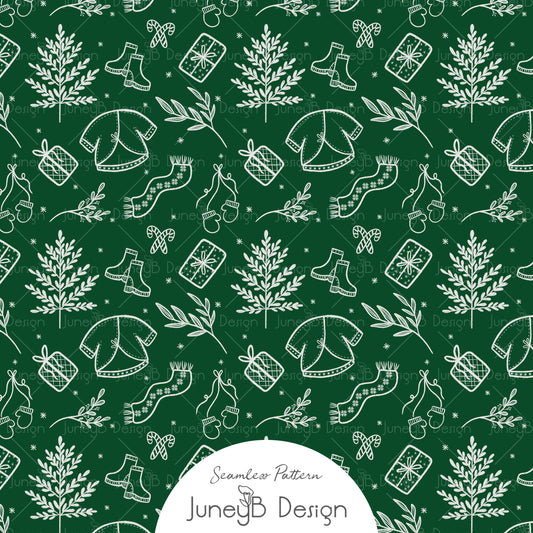 Snowy Friends - Winter - Green