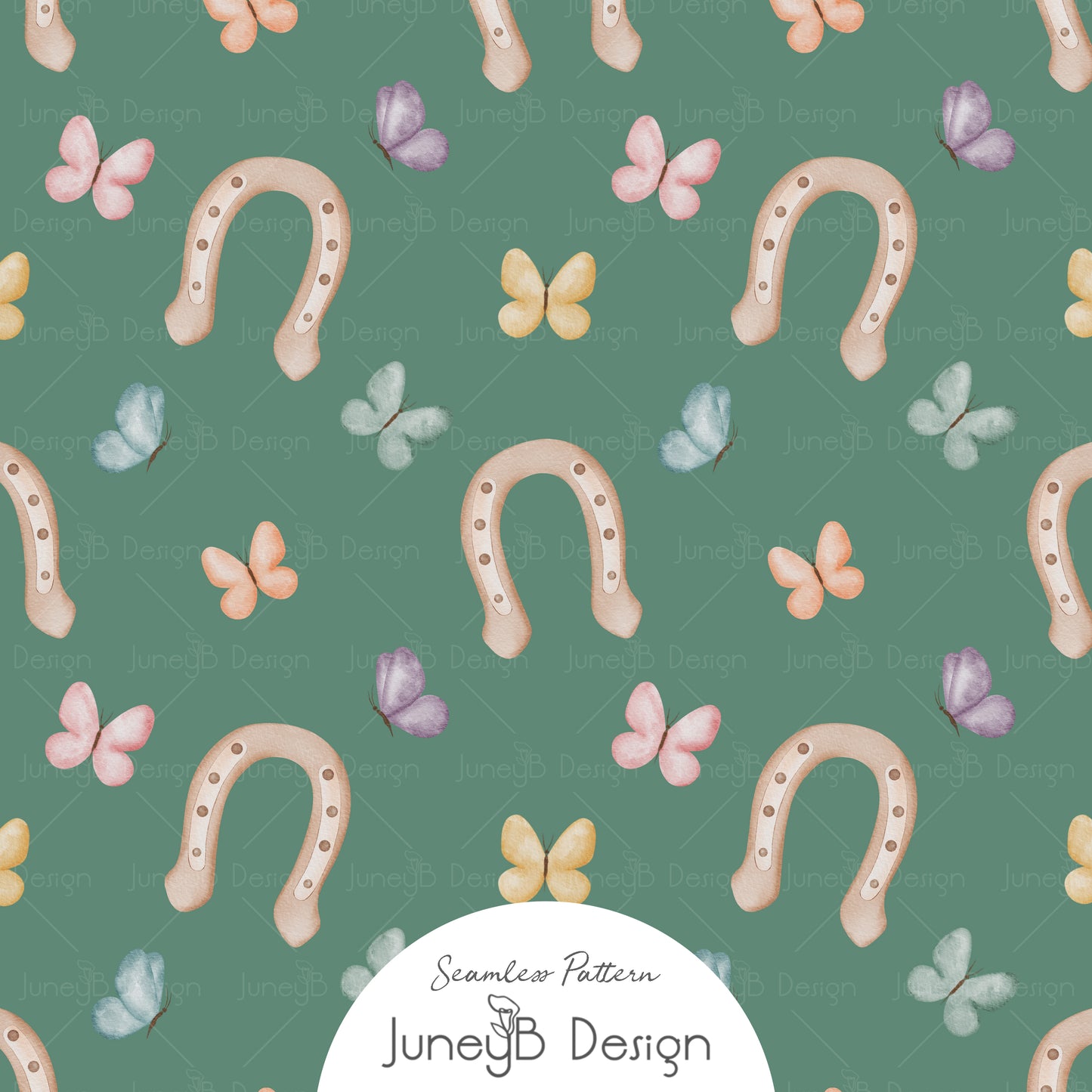 Unicorns & Rainbows - Horseshoes - Sage