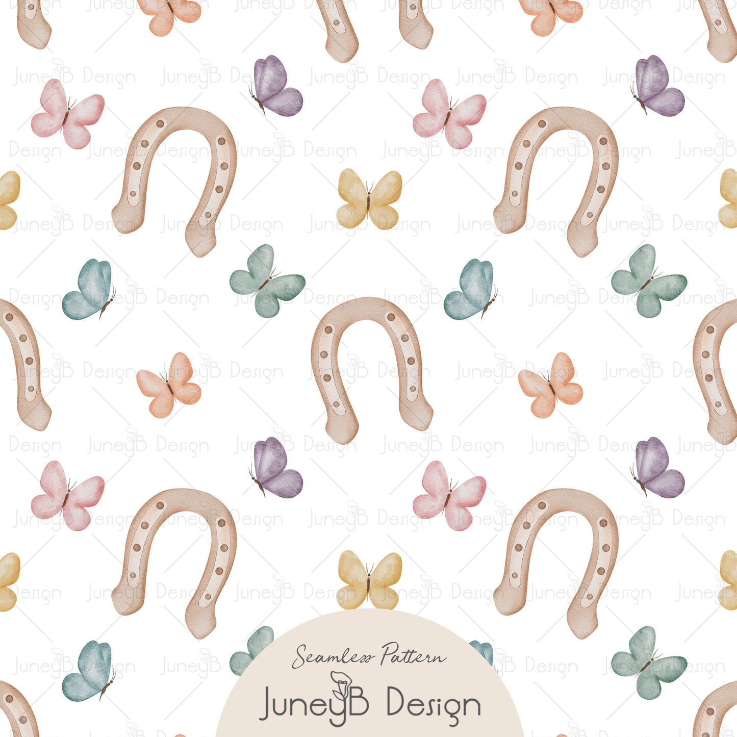 Unicorns & Rainbows - Horseshoes - White