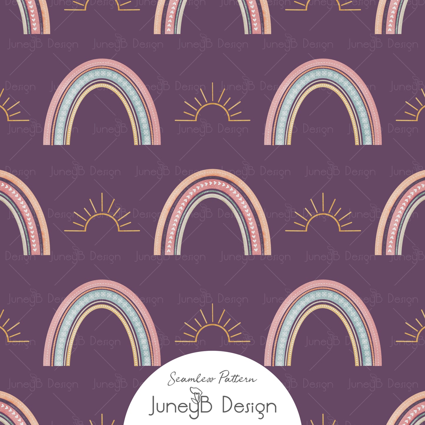 Unicorns & Rainbows - Rainbows - Purple