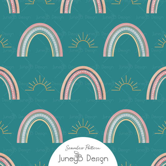 Unicorns & Rainbows - Rainbows - Teal